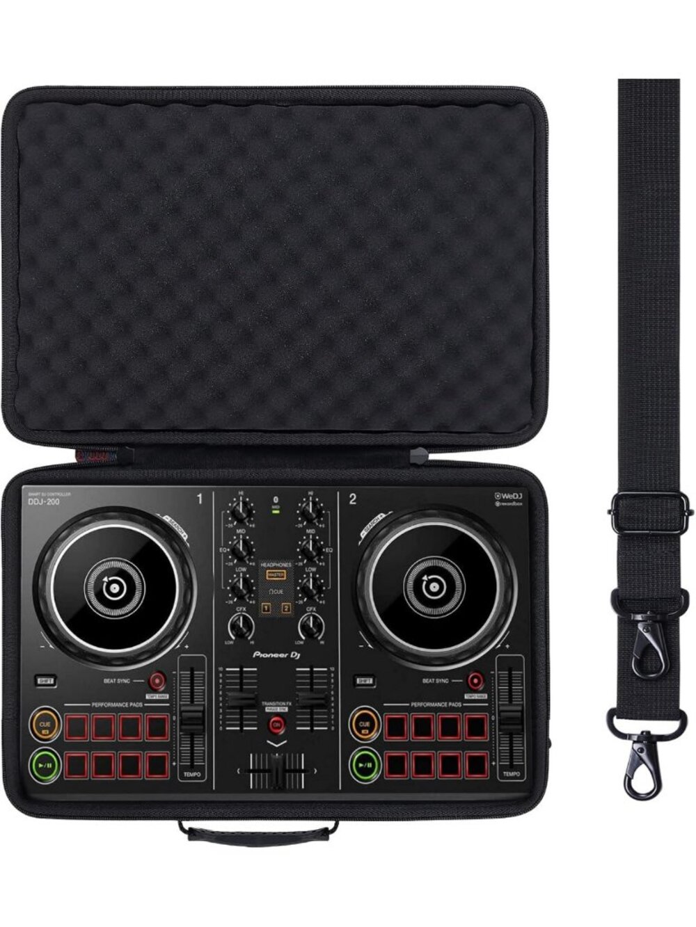 Travel Case for DJ Controller - Hard Shell, Durable, Protective, Fits DDJ-200